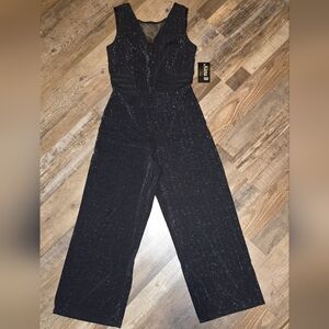 Elegant Black Glitter Jumpsuit